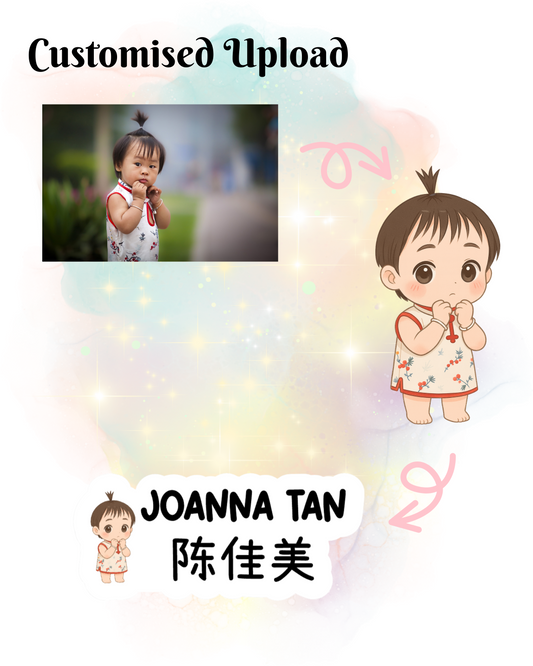 Customised Name Sticker/Iron On Label - Custom Upload