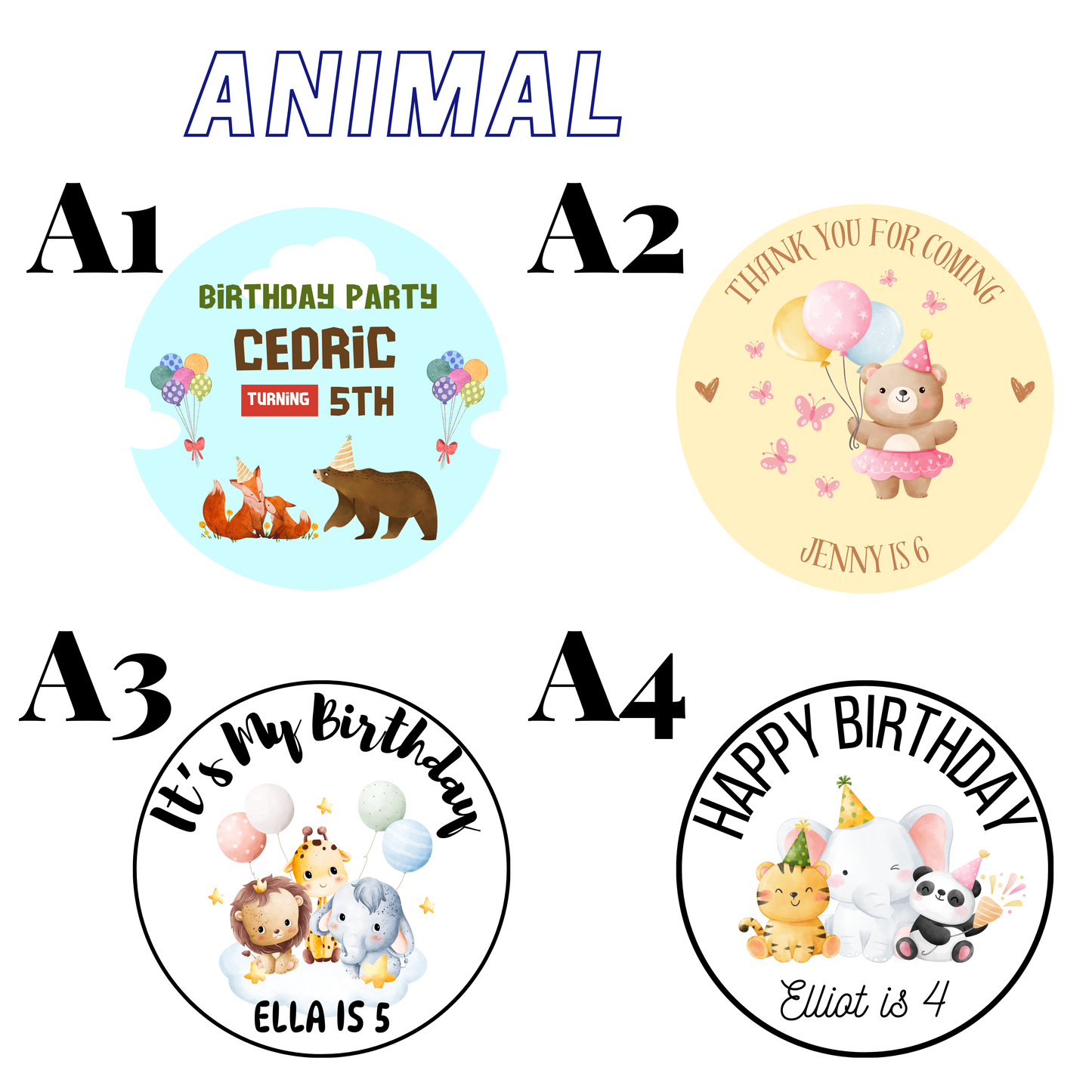 Customised Birthday Sticker