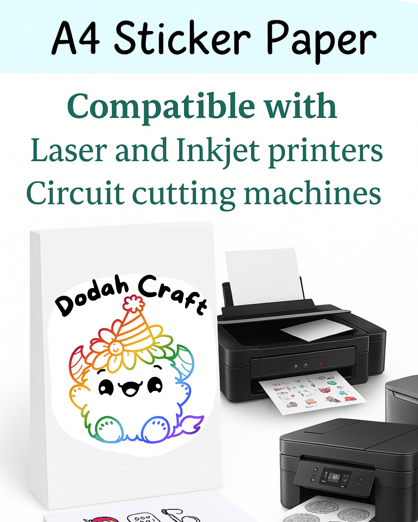 Bulk Printable Vinyl Sticker Paper 50pcs