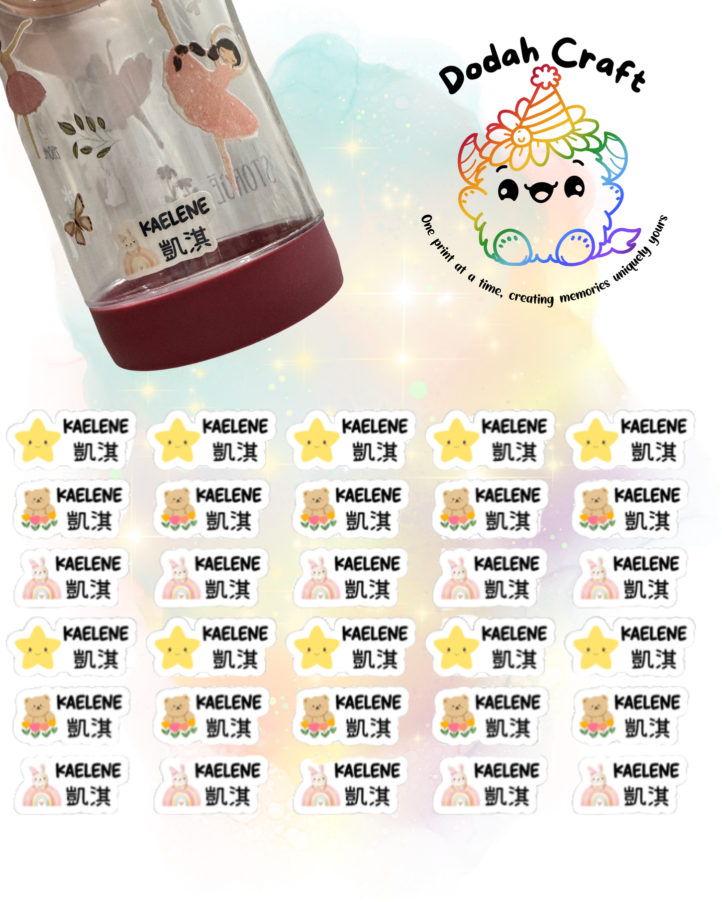 Kids Name Stickers - Customised Name Sticker